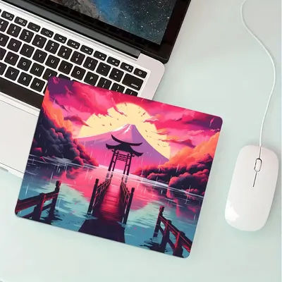 Renderçage artistique paysage du japon petit tapis de souris en caoutchouc anti-dérapant tapis de bureau mini tapis de jeu accessoires pour pc ordinateur portable tapis de bureau