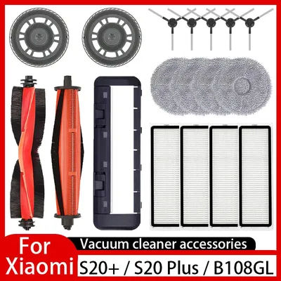 For Xiaomi Robot Vacuum S20+ / B108GL / B108CN / B113CN Parts Accessories Main Side Brush Hepa Filter Mop Cloth Replacement