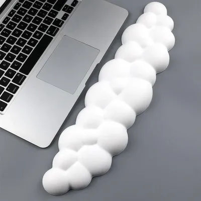 Tapis de souris ergonomique avec repose-poignet pour clavier, tapis de souris de bureau antidérapant Cloud pour gamer avec repose-poignet