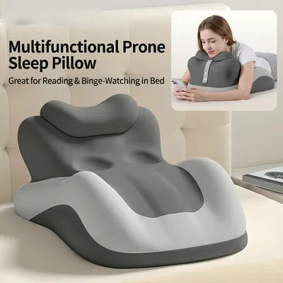 Ergonomic prone cushion, adjustable wedge pillow, designed for comfortable mobile phone use and bed games