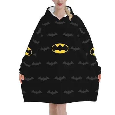 Batmanes Blanket Hoodie Oversized Wearable Sweatshirt Blanket Warm Gifts for Women Girls Girlfriend