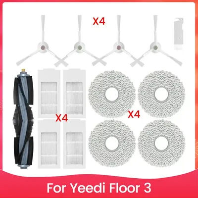 ●DT95 For Floor 3 Station Robot Vacuum Cleaner Replacement Parts Accessories Main Side Brush Mop Cloth