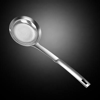 cucchiaio filtro sus304 in acciaio inox, schiumarola a rete fine, colino per alimenti con manico, schiumarola da cucina, colino per olio