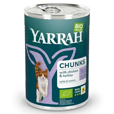 12x405g Chunks Organic Chicken & Organic Turkey with Organic Nettle & Organic Tomato wet cat food