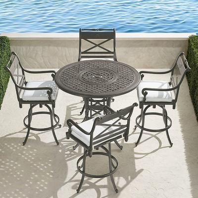 Carlisle 5-pc. High Dining Set in Slate Aluminum - Frontgate