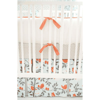 New Arrivals Feather Your Nest in Aqua 3 Piece Baby Crib Bedding Set