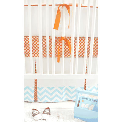New Arrivals Orange Crush 4 Piece Crib Bedding Set