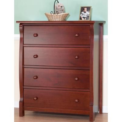Sorelle Tuscany 2 Piece Nursery Set in Cherry - Crib & 4 Drawer Dresser