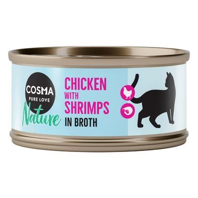 24x70g Chicken Breast & Shrimps Cosma Nature Wet Cat Food
