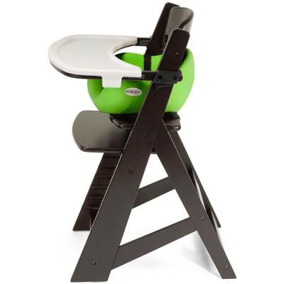 Keekaroo Height Right High Chair & Infant Insert - Espresso/Lime