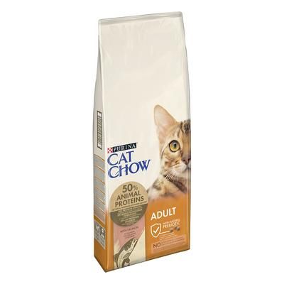 PURINA Cat Chow Adult ricco in Salmone Crocchette per gatto - 15 kg