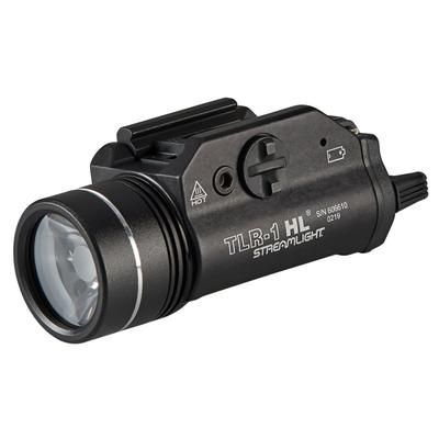Streamlight TLR-1 HL LED Rail-Mounted Tactical Flashlight CR123A White 1000 Lumens w/Lithium Batteries Black 69260