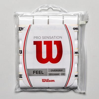 Wilson Pro Overgrip Sensation 12 Pack Tennis Overgrips White