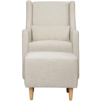 Babyletto Toco Swivel Glider & Ottoman - Linen White