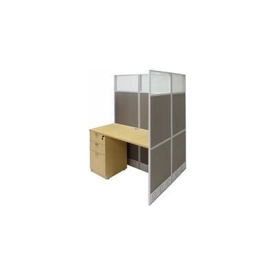 48"W x 49"D x 67"H Value Series Double Add-On Cubicle