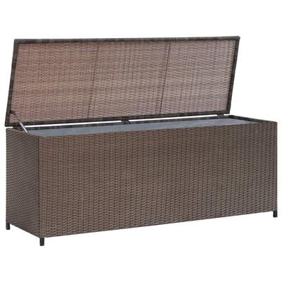 vidaXL Baule da Giardino Marrone 120x50x60 cm in Polyrattan