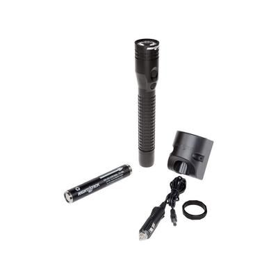 Nightstick Duty Size Dual-Light Rechargeable 650 Lumen Metal LED Flashlight DC Charger Battery Black NSR-9944XLDC