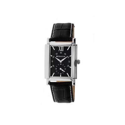 Heritor Frederick Leather-Band Watch Black HERHR6102