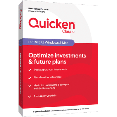 Quicken Premier Personal Finance & Investment Software