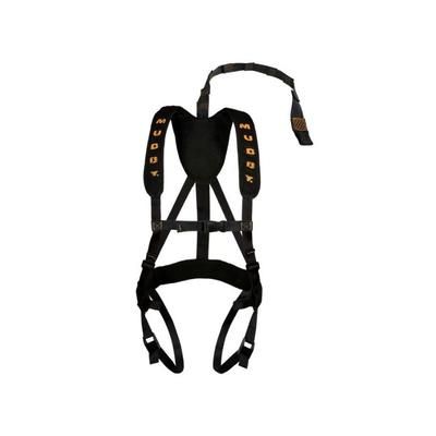 Muddy Diamondback Harness includes Lineman's Belt Tree Strap Suspension Releif Strap Caribiner Black/Orange MSH300