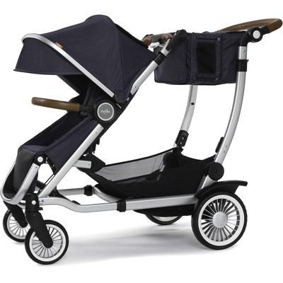 Austlen Entourage Double Stroller - Silver / Navy