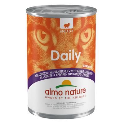 6 x 400 g Dailoy Menu Coniglio Almo Nature alimento umido per gatti