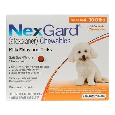 Nexgard For Small Dogs (4 To 10lbs) Orange 6 Chews