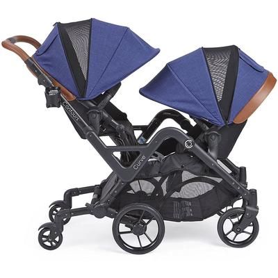 Contours Curve Double Stroller - Indigo Blue