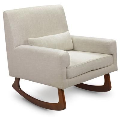 Nursery Works Sleepytime Rocker, Walnut Legs - Oatmeal