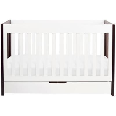 Babyletto Mercer 3-in-1 Convertible Crib with Toddler Bed Conversion Kit in Espresso/White