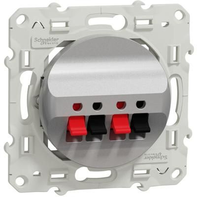 Odace prise haut parleur SCHNEIDER Type: vis - Nombre de Poste: 1 - Gamme: enjoliveur alu