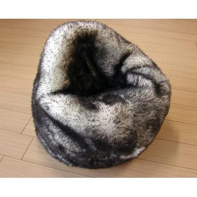 Bowron Black Bean Bar Chair Wool - BEAN BAG CHAIR