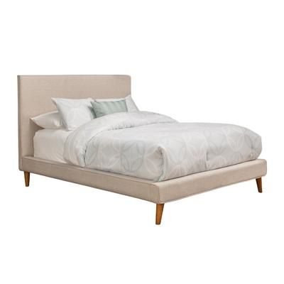 Britney Queen Upholstered Platform Bed - Alpine Furniture 1096Q