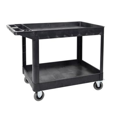 Two Shelf Heavy-Duty Utility Cart w/ Casters - Luxor XLC11SP5-B