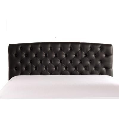 Hillsdale Furniture Hawthorne King/Cal King Upholstered Headboard, Black Faux Leather - 1952-670