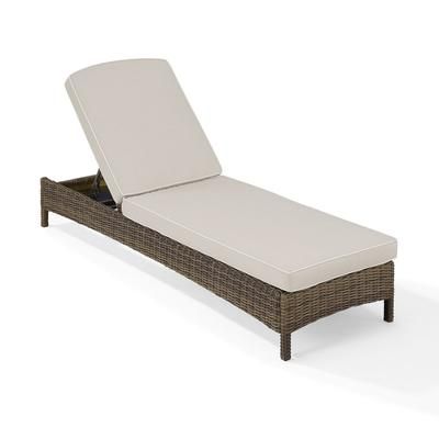 Bradenton Outdoor Wicker Chaise Lounge Sand/Weathered Brown - Crosley KO70070WB-SA