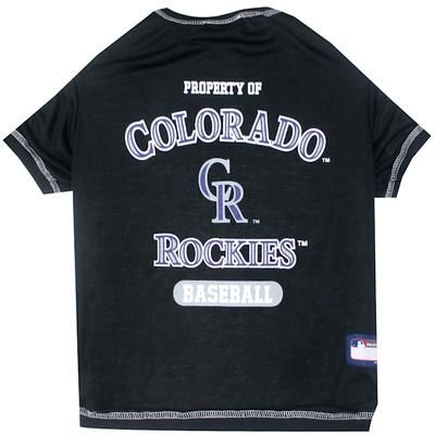 MLB National League West T-Shirt for Dogs, Medium, Colorado Rockies, Multi-Color