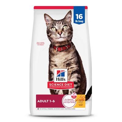 Hill's Science Diet Adult Chicken Recipe Dry Cat Food, 16 lbs.