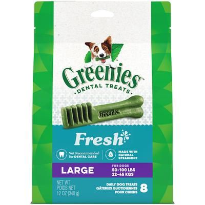 Fresh Large Dental Dog Treats, 12 oz., Count of 8