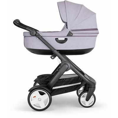 Stokke Trailz All-Terrain Stroller & Carrycot - Black/Brushed Lilac