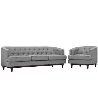 Coast Living Room Set Set of 2 EEI-2450-LGR-SET