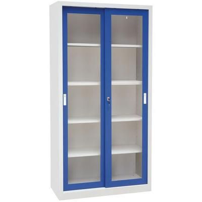 Armoire Mono P. Couliss Transp Xh2000xp650 Mm Gris/bleu L100 - Manutan Expert
