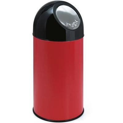 Poubelle Bullet Avec Liner 40l Rouge/noir - V-Part