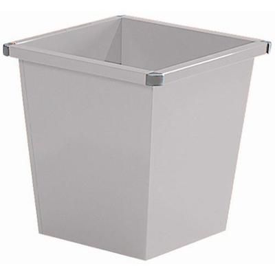 Corbeille De Bureau Carrée Métal Grise 27l - Vepabins