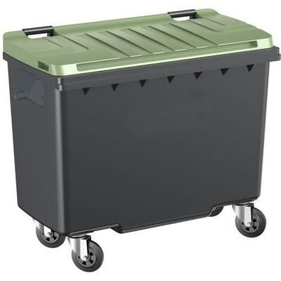 Container 500l Couvercle Vert Prises Frontale /laterale - Sulo