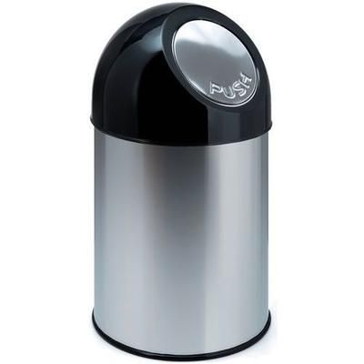 Poubelle Bullet Avec Liner 30l Inox/noir - V-Part
