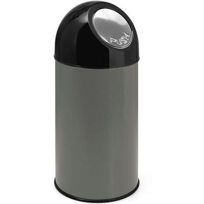 Poubelle Bullet Avec Liner 40l Gris Métallisé - V-Part
