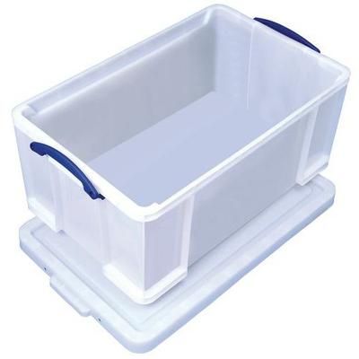 Bac De Rangement Plastique + Couvercle 64l B Lanc Résistant - Really Useful Products