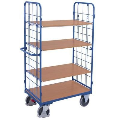 chariot haut 4 plateaux bois - 1200x800mm -500 kg - variofit