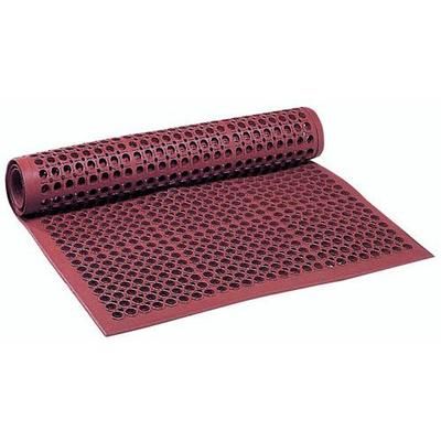 Tapis Caoutchouc Polyvalent Biseaute Antifatigue Rouge 91x594 Cm - Notrax